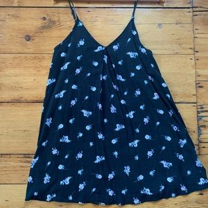 Black floral spaghetti strap dress